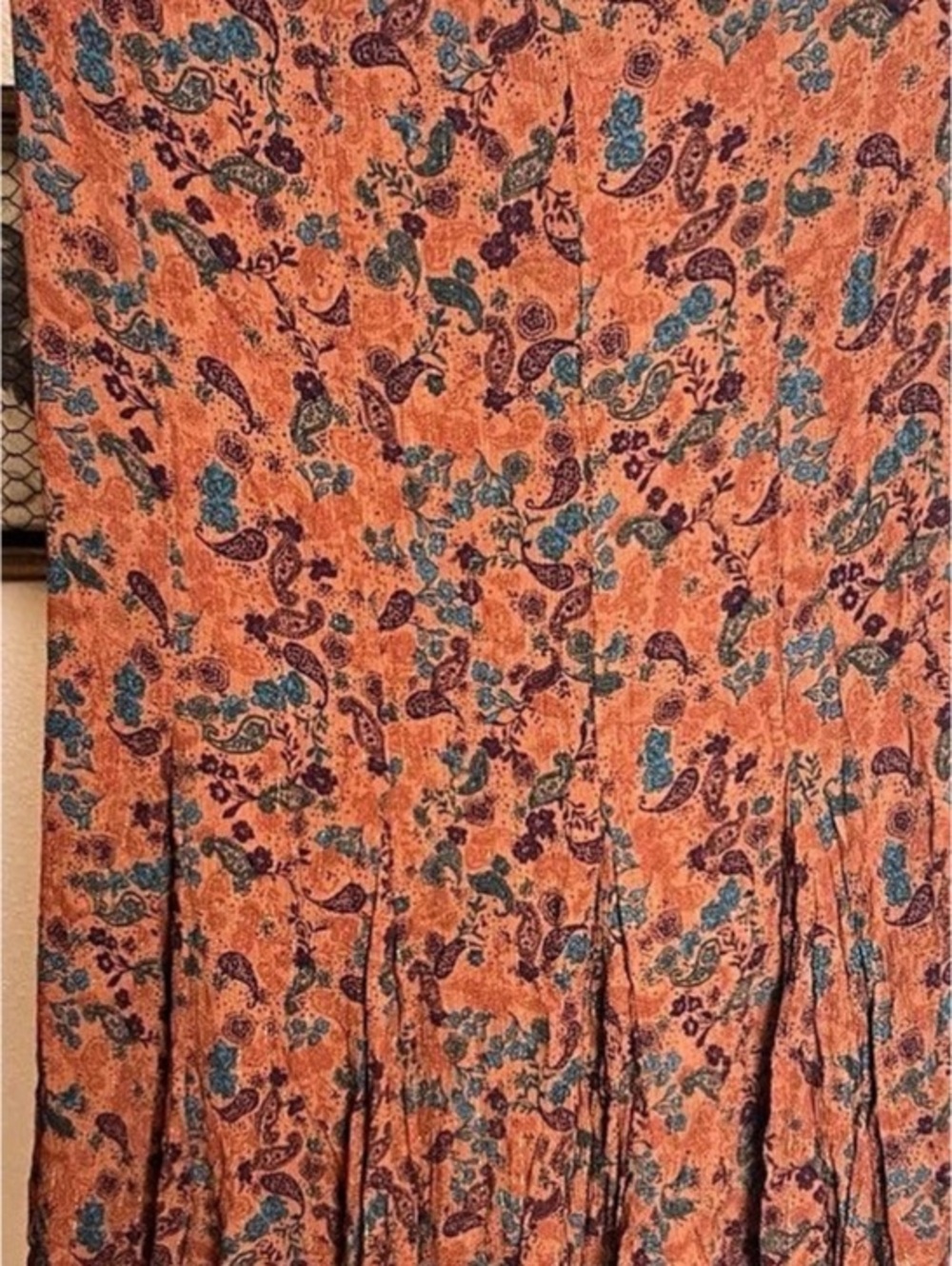 Idyllwind Fueled by Miranda Lambert Rust Colored Paisley Maxi Skirt Regular M